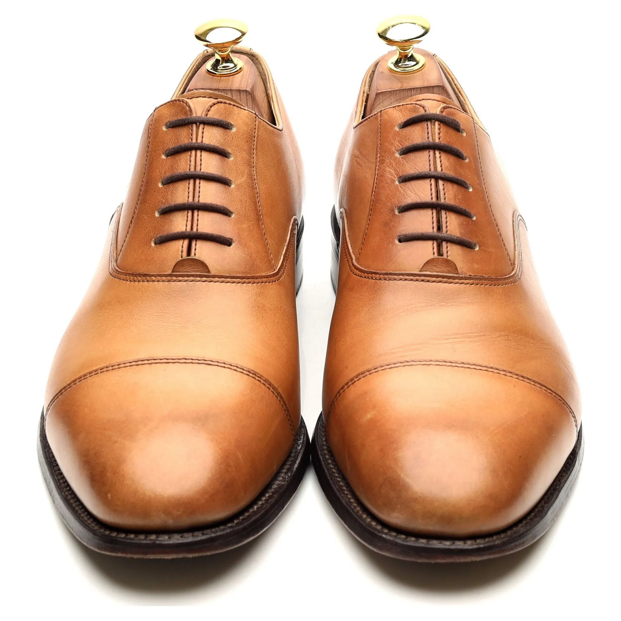 Tan Brown Leather Oxford UK 8 G