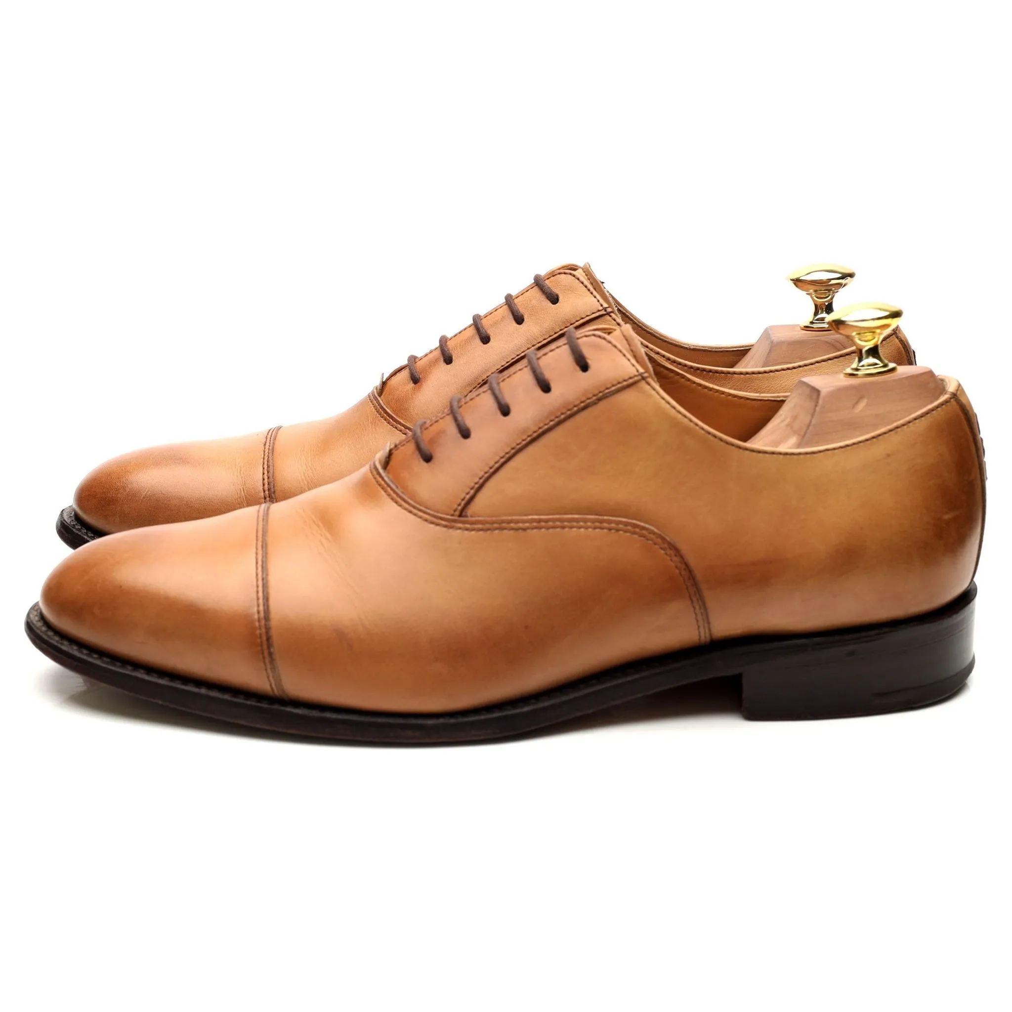 Tan Brown Leather Oxford UK 8 G