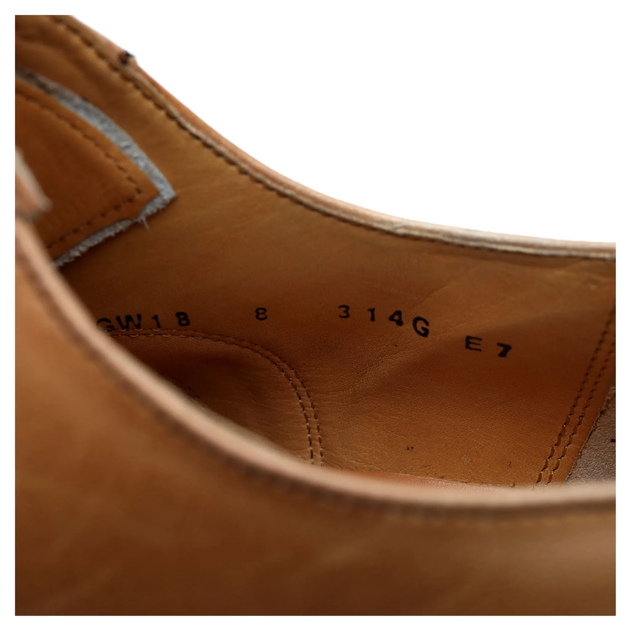 Tan Brown Leather Oxford UK 8 G