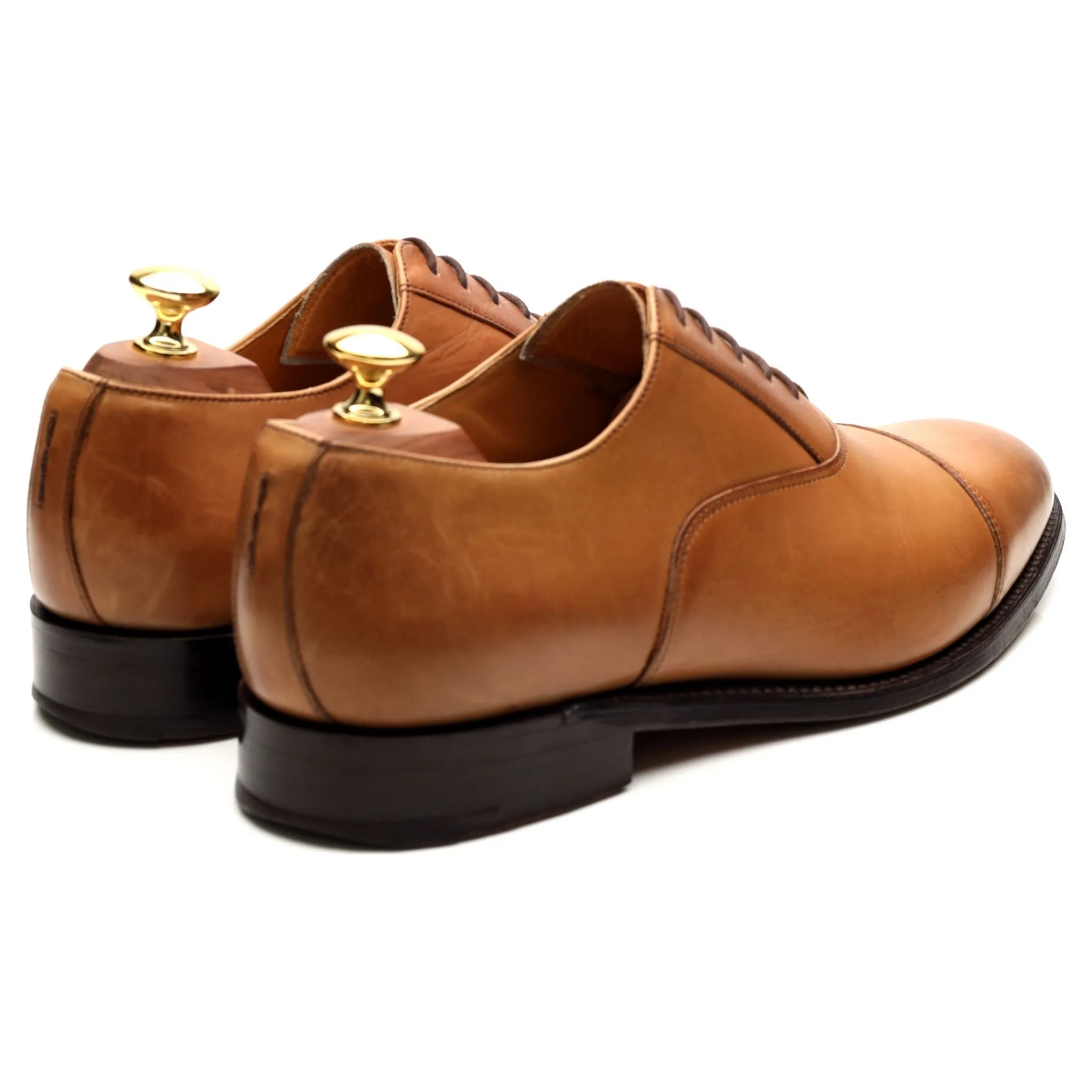 Tan Brown Leather Oxford UK 8 G