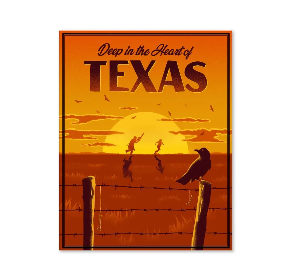 Texas Chainsaw Travel Art Print
