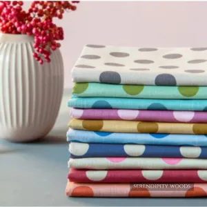 Tilda Chambray Dots Basics Full Collection Fat 8th, Fat Quarter or Half Yard Bundle - 10 pc