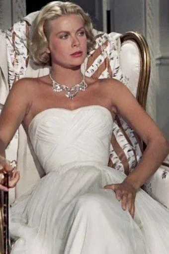 To Catch A Thief Strapless Grace Kelly Dress White Chiffon Prom Dress