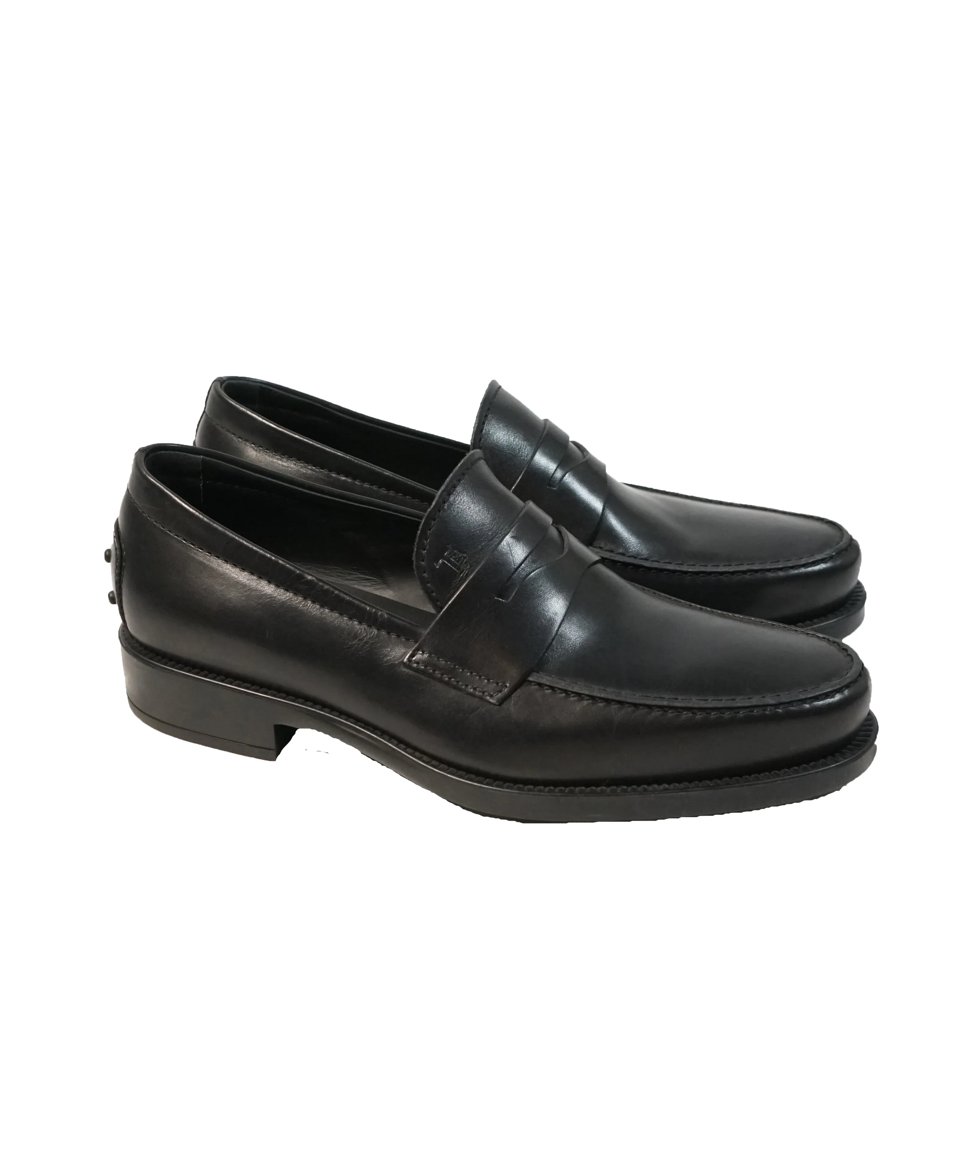 TOD’S - “Boston” Black Penny Loafers - 7