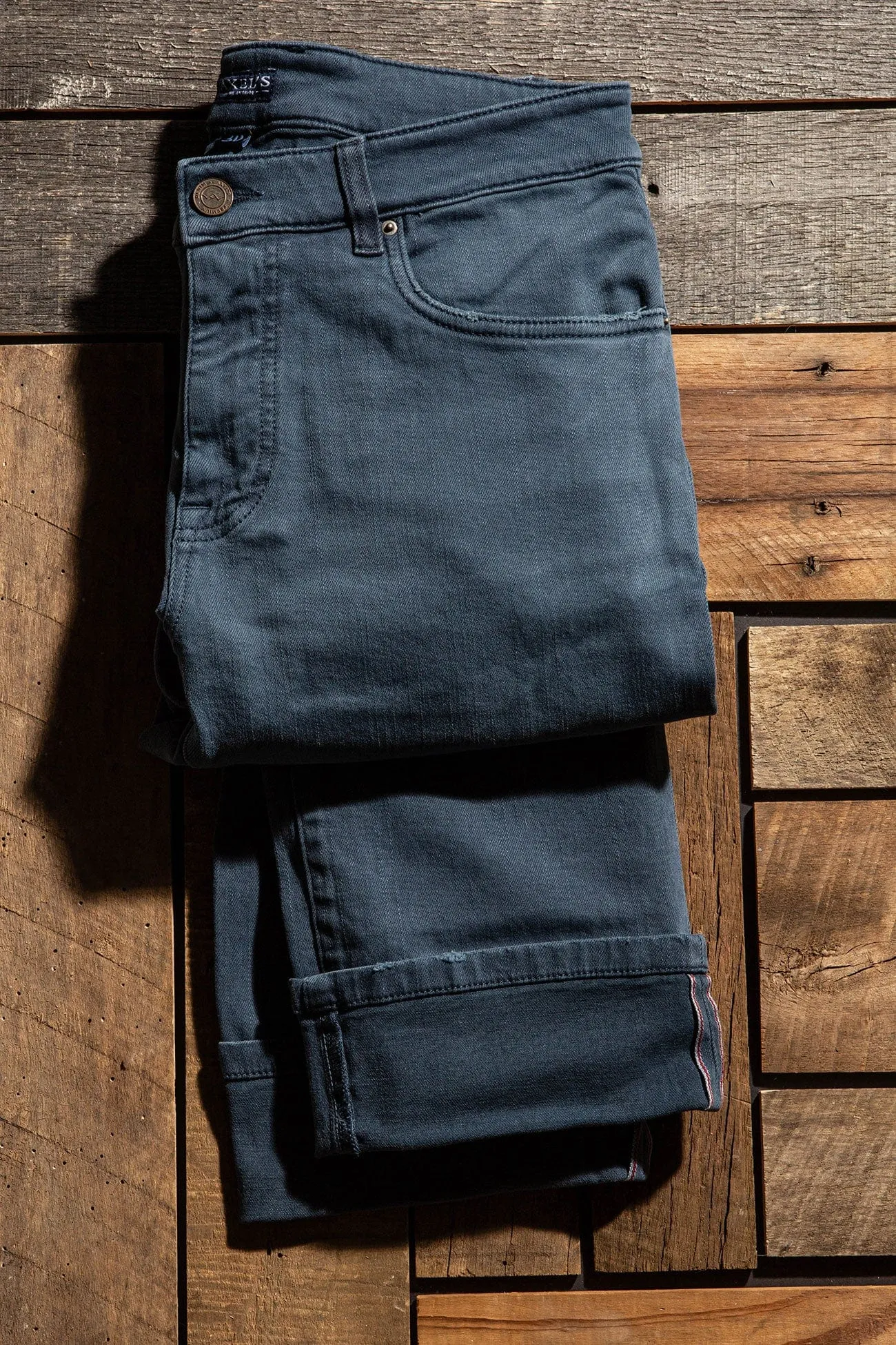 Tucson Selvedge Denim In Blu Oxford