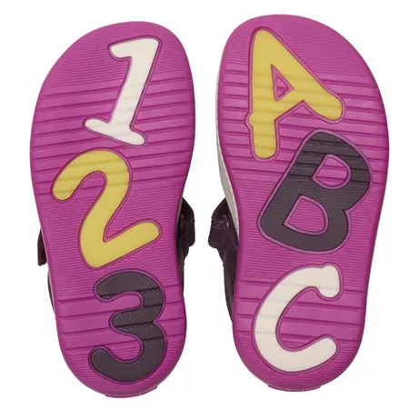 UK 5.5 Berry Noodle Bright Velcro T-Bar Walkers