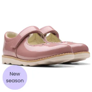 UK 9 Dusty Pink Crown Jane Patent Shoes