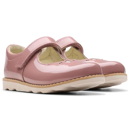 UK 9 Dusty Pink Crown Jane Patent Shoes