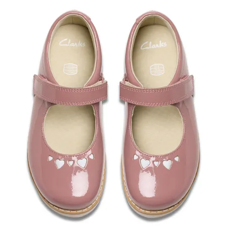 UK 9 Dusty Pink Crown Jane Patent Shoes