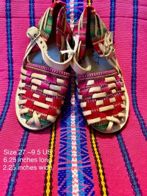 US 9.5-Kids Multicolor Huarachas- Huarachas para niñxs