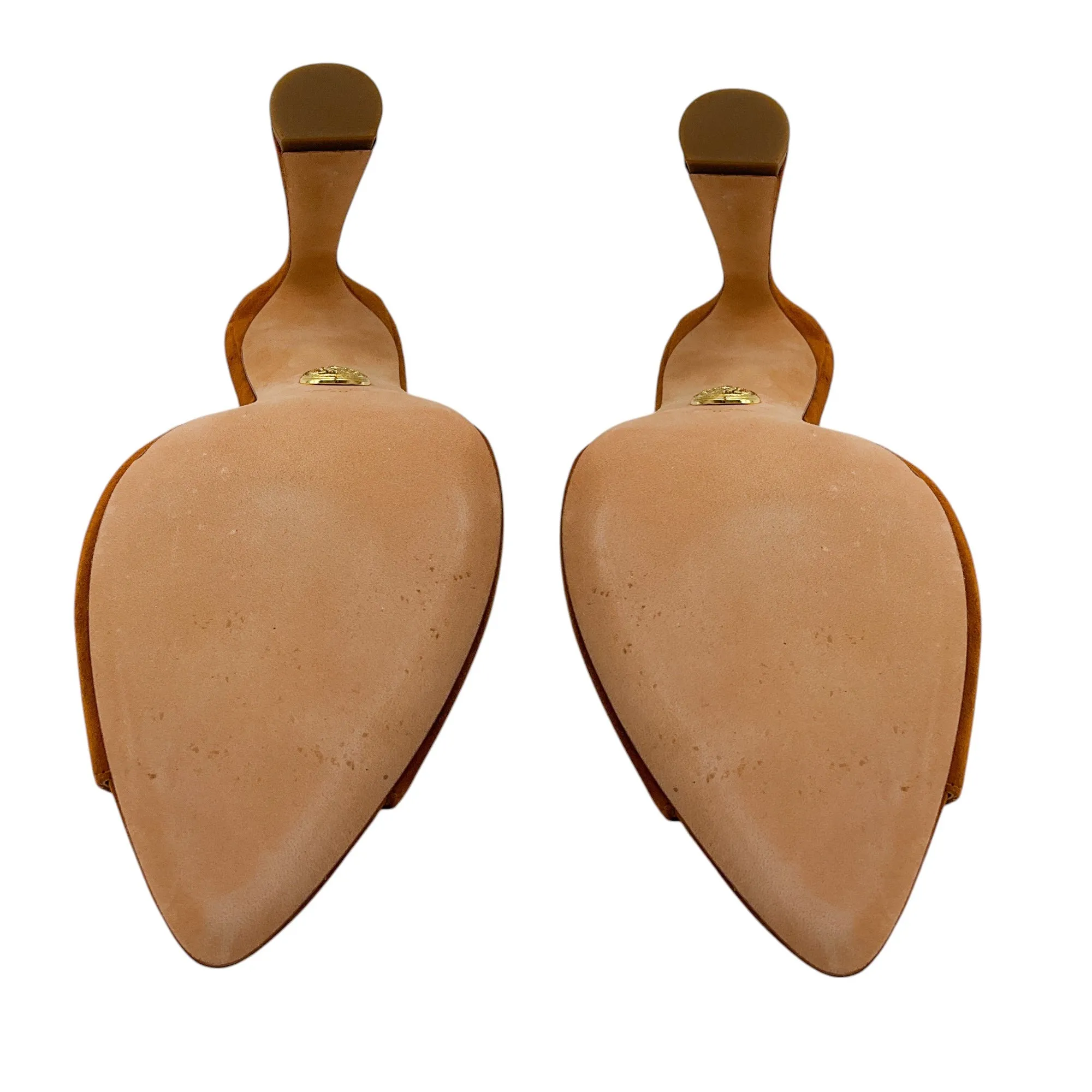 Veronica Beard Caramel Thora Suede Mule Sandals