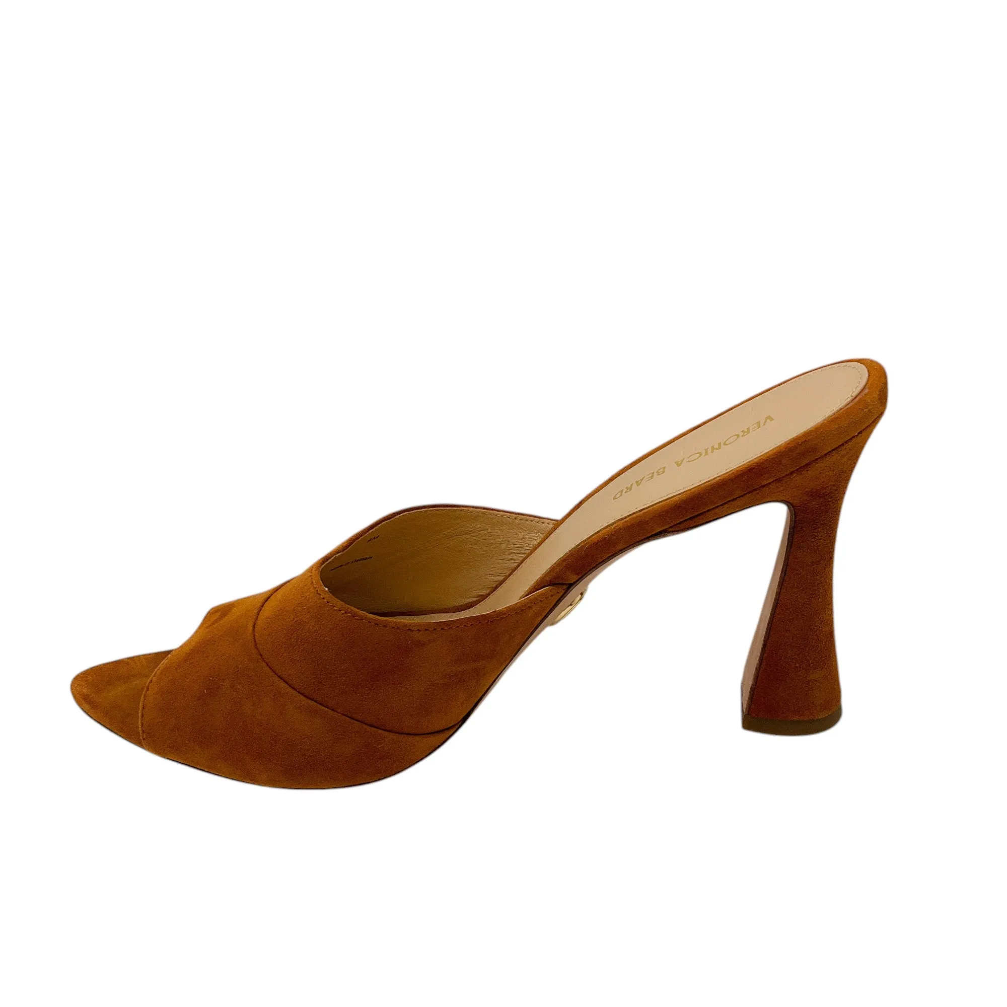 Veronica Beard Caramel Thora Suede Mule Sandals
