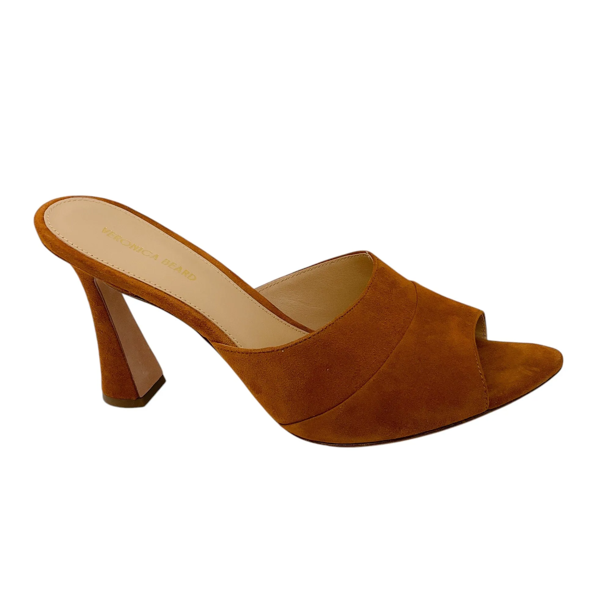 Veronica Beard Caramel Thora Suede Mule Sandals