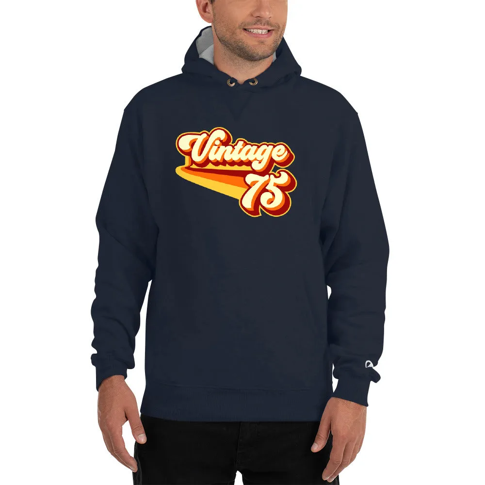 Vintage 1975 Warm Retro Lines Champion Hoodie