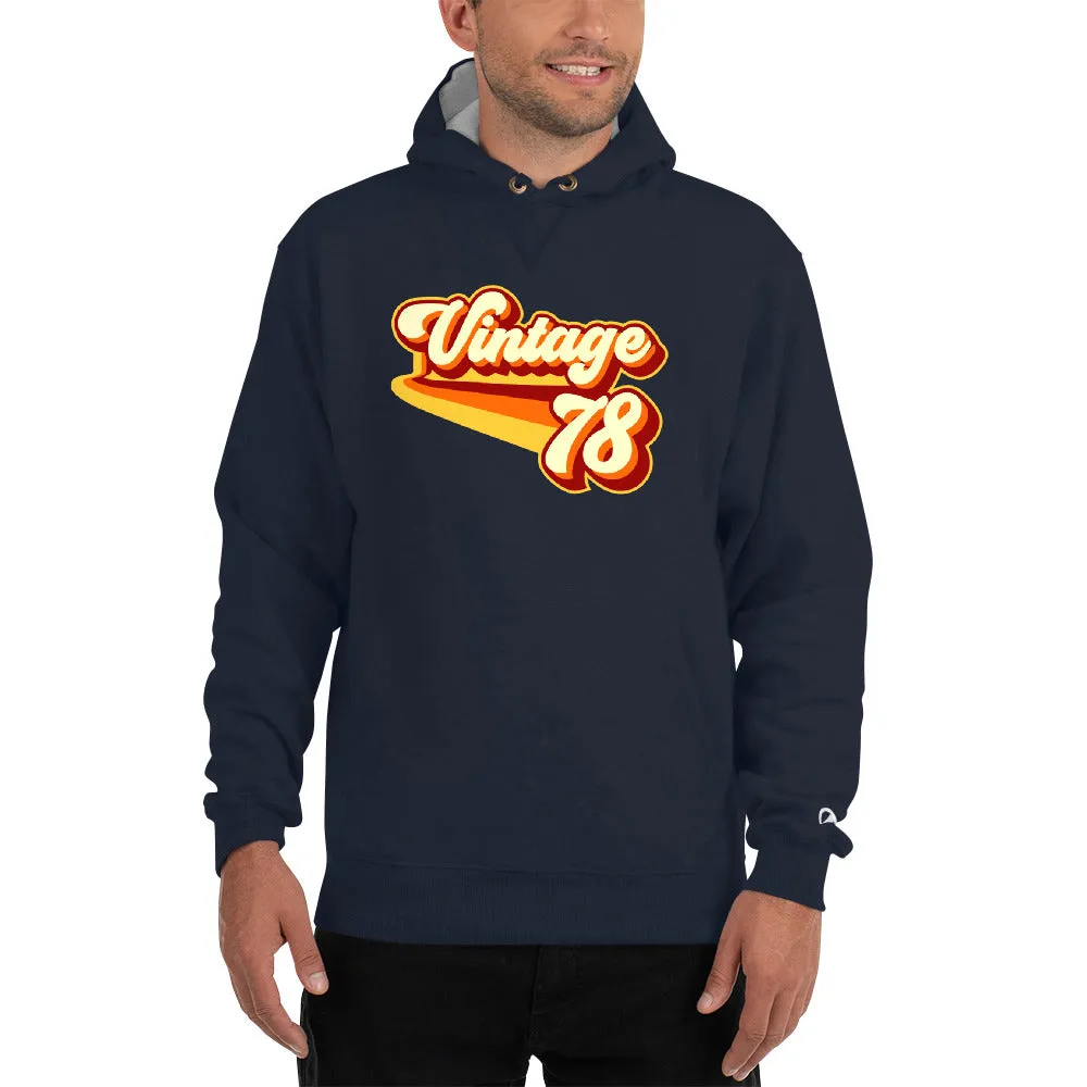 Vintage 1978 Warm Retro Lines Champion Hoodie