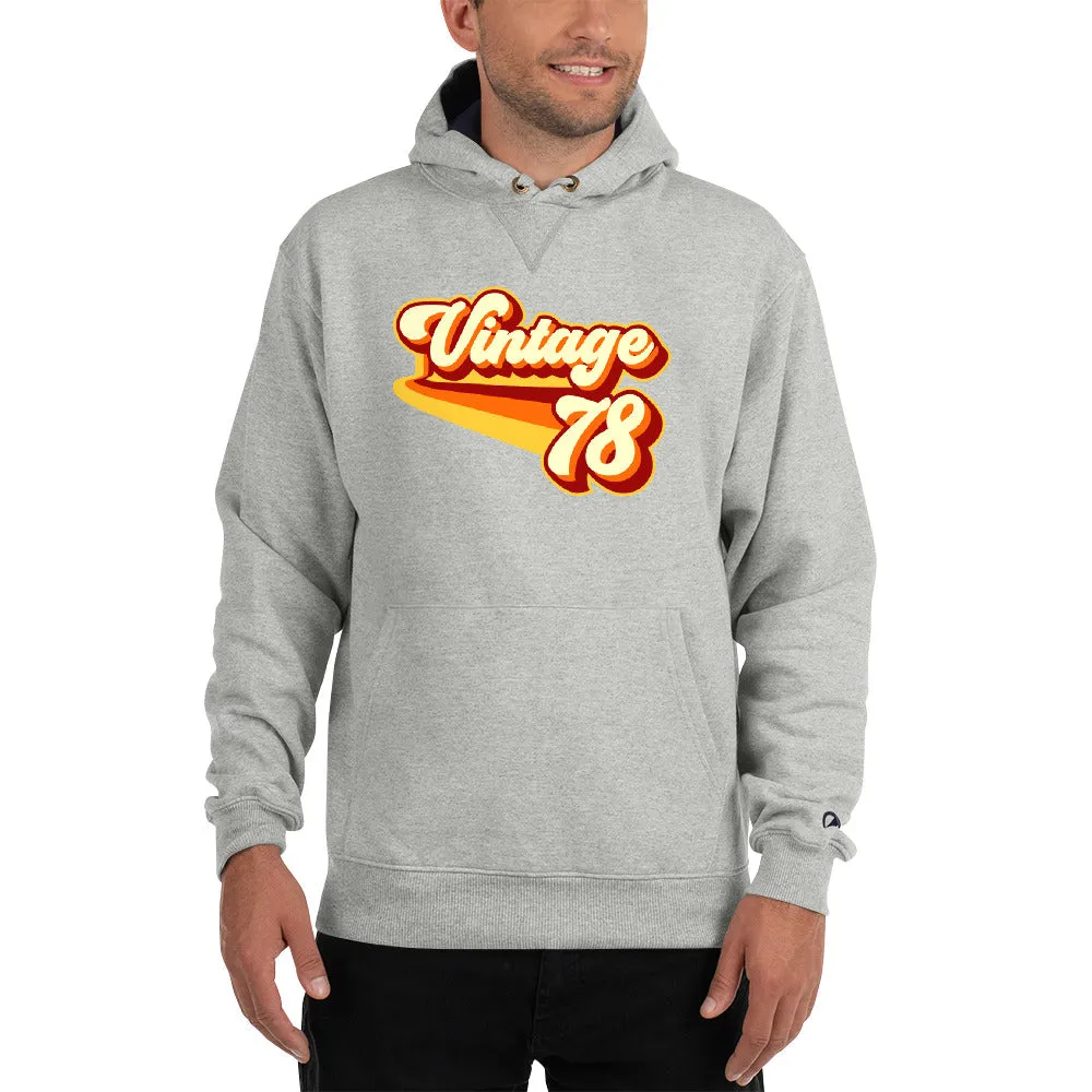 Vintage 1978 Warm Retro Lines Champion Hoodie