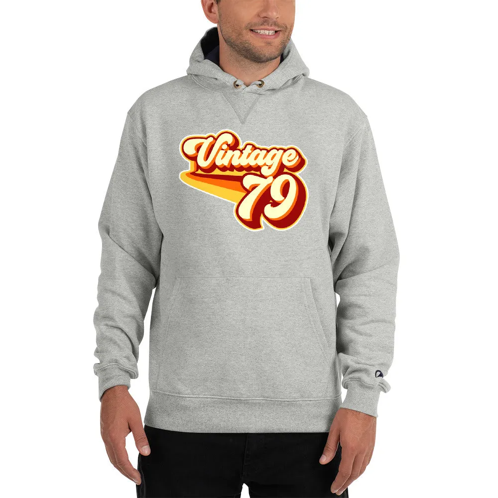 Vintage 1979 Warm Retro Lines Champion Hoodie