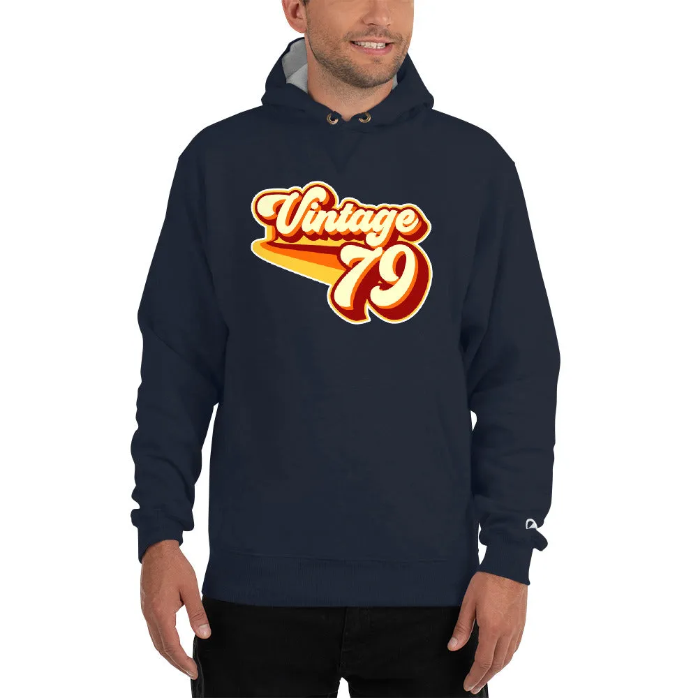 Vintage 1979 Warm Retro Lines Champion Hoodie