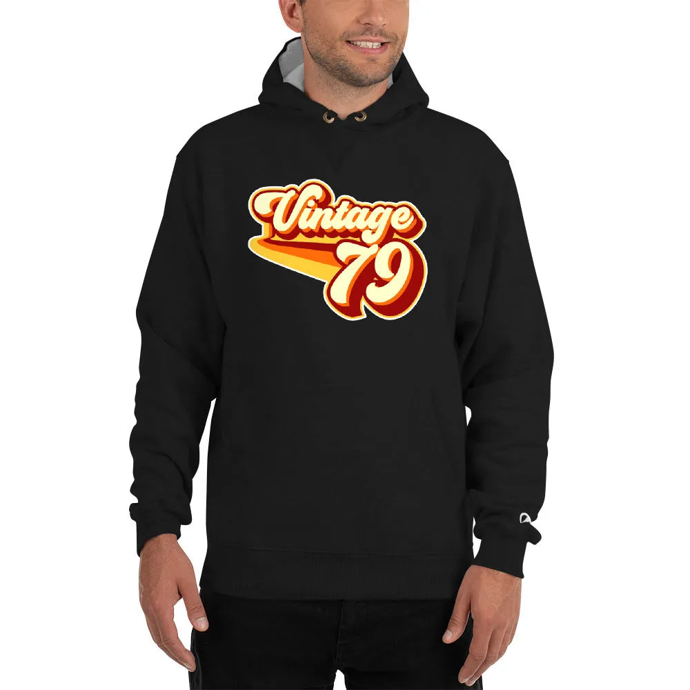 Vintage 1979 Warm Retro Lines Champion Hoodie