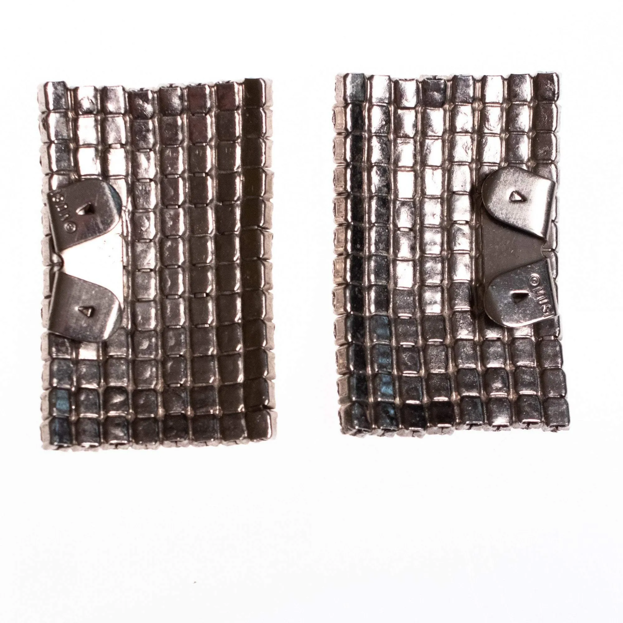 Vintage Art Deco Shoe Clips with Rhodium Plating