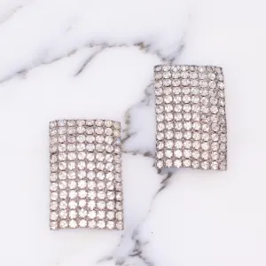 Vintage Art Deco Shoe Clips with Rhodium Plating
