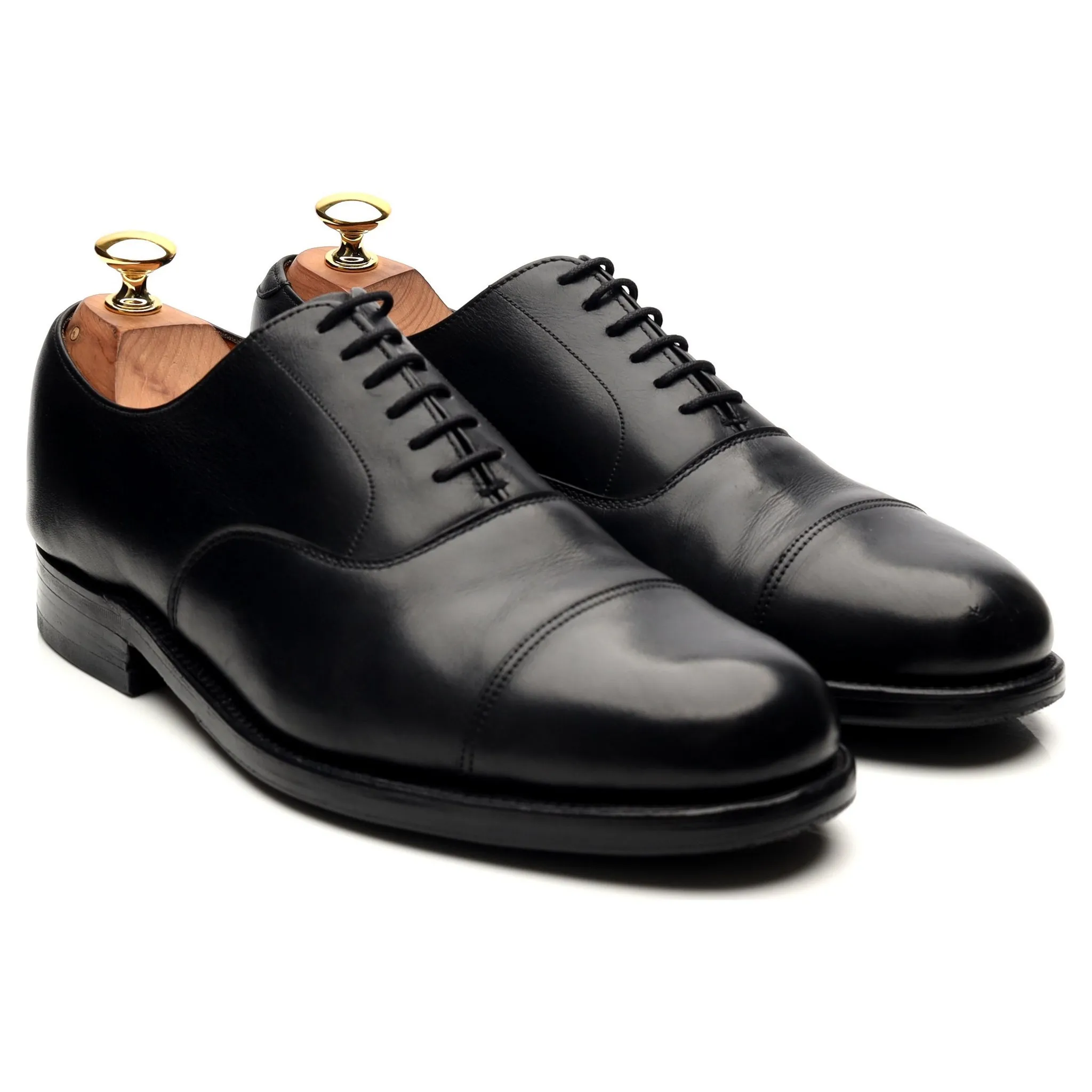 Vintage Black Leather Oxford UK 7.5 FG
