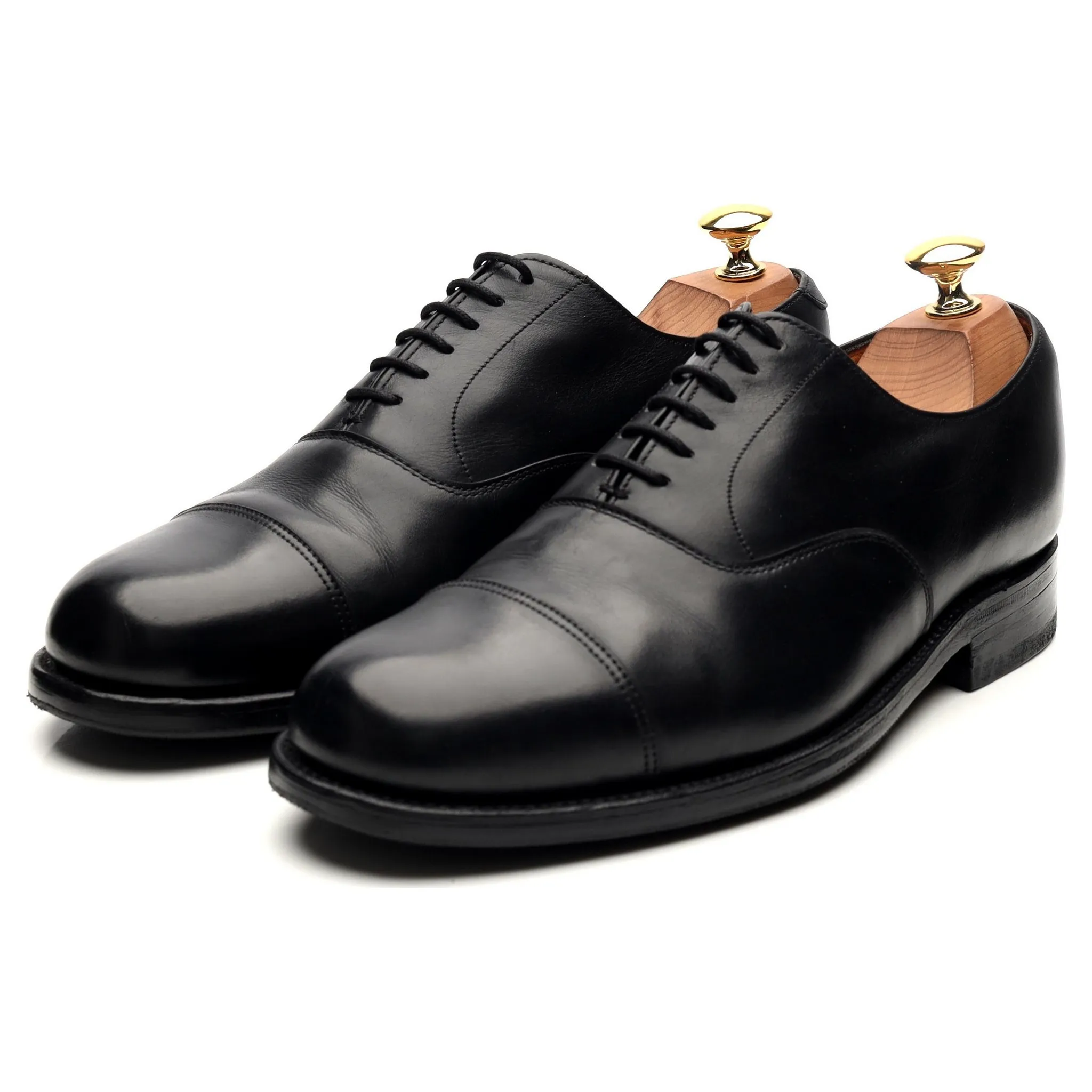 Vintage Black Leather Oxford UK 7.5 FG
