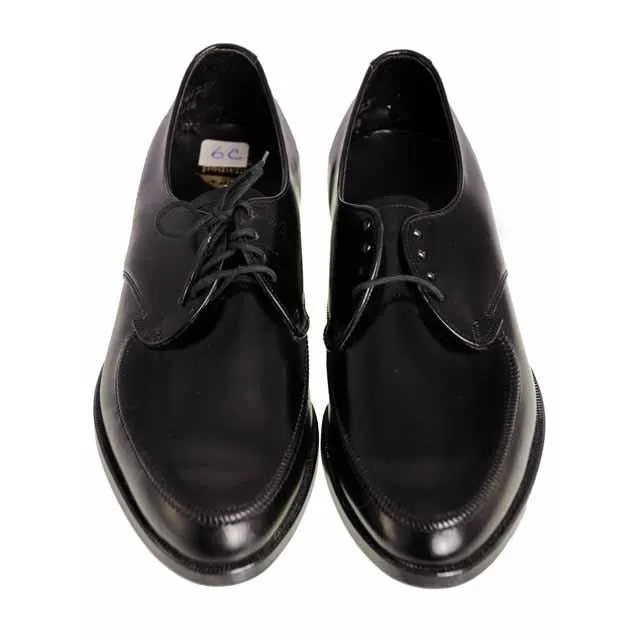 Vintage Boys Black  Oxford Pointed Toe Leather Shoes NIB 1950s