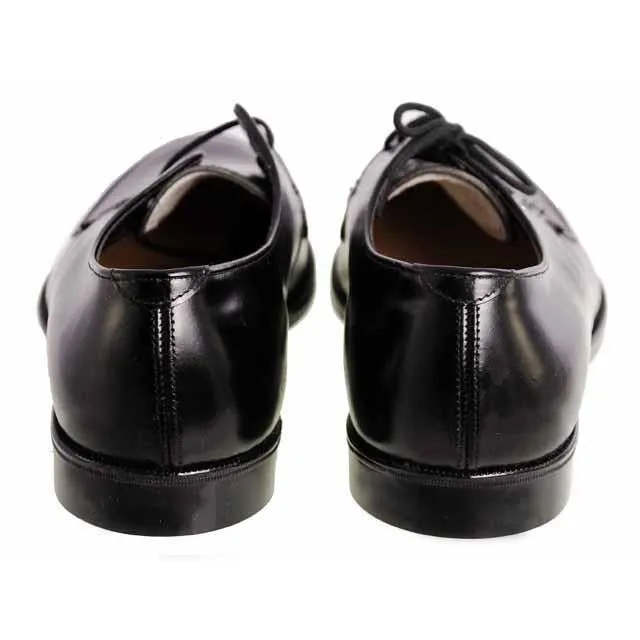 Vintage Boys Black  Oxford Pointed Toe Leather Shoes NIB 1950s