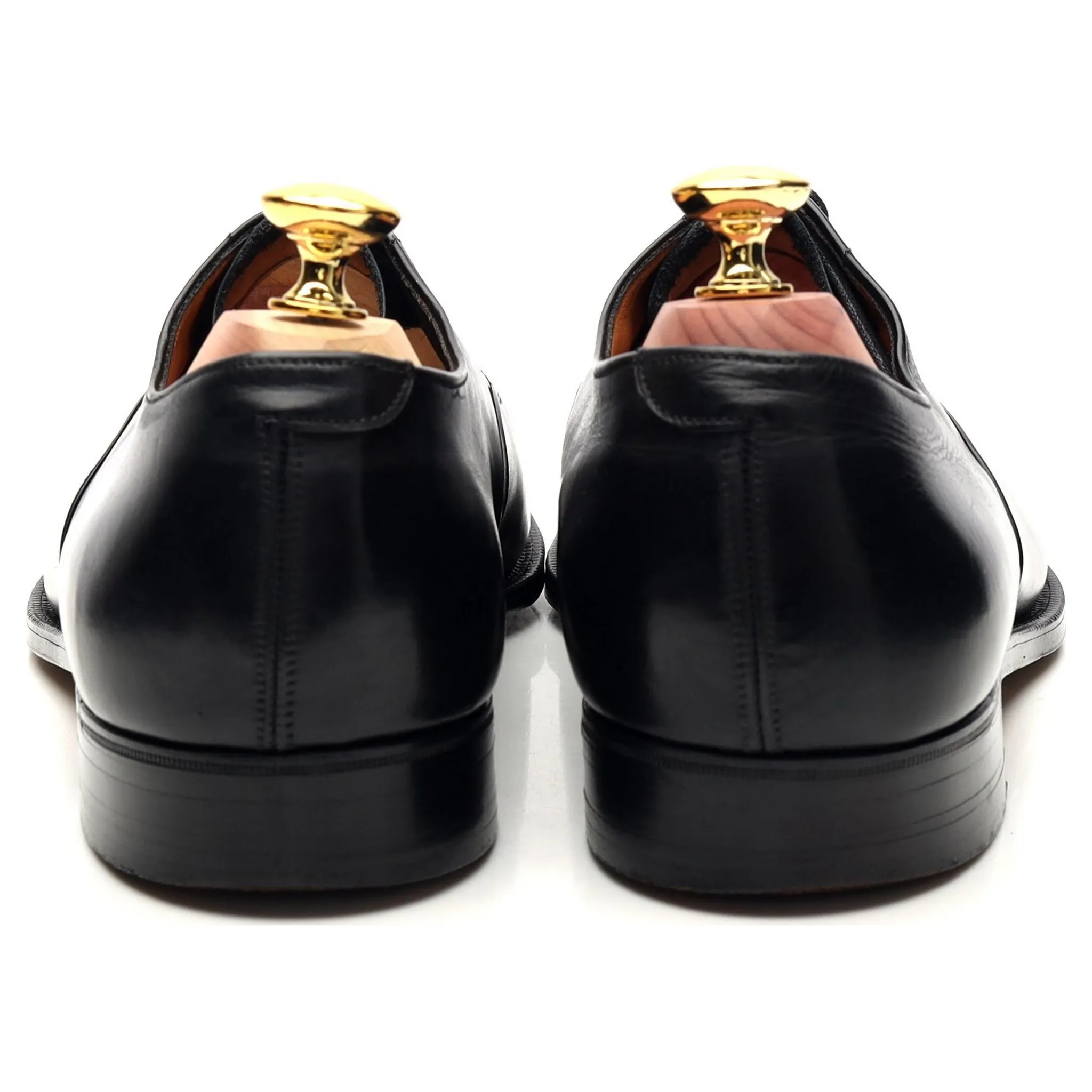Vintage 'Cannon' Black Leather Oxford UK 7 F
