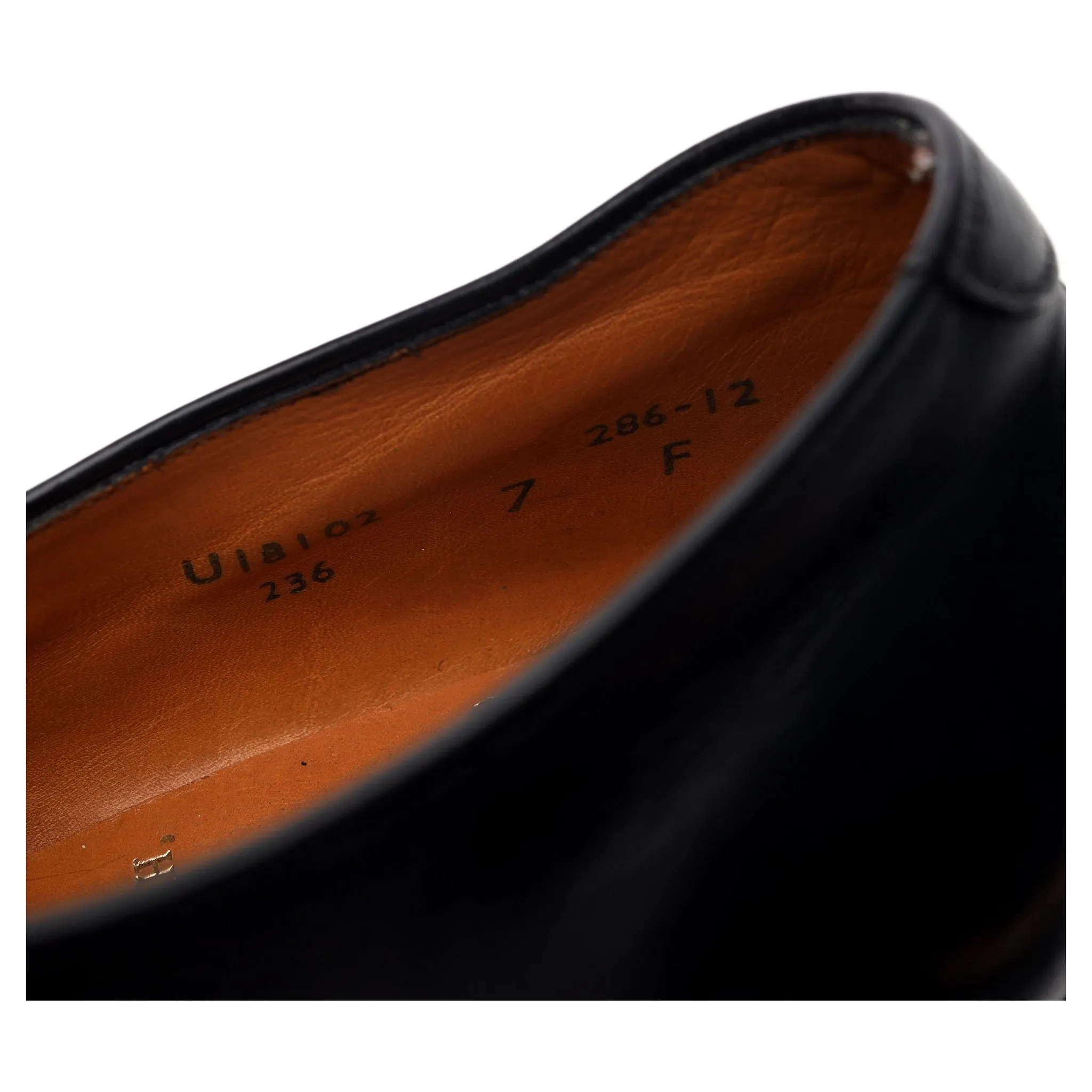 Vintage 'Cannon' Black Leather Oxford UK 7 F