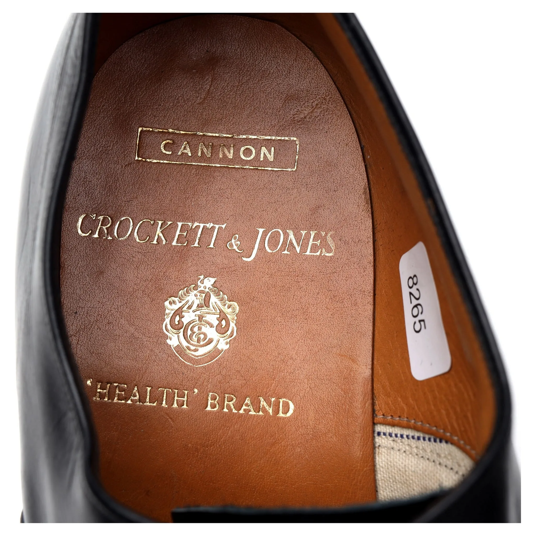 Vintage 'Cannon' Black Leather Oxford UK 7 F