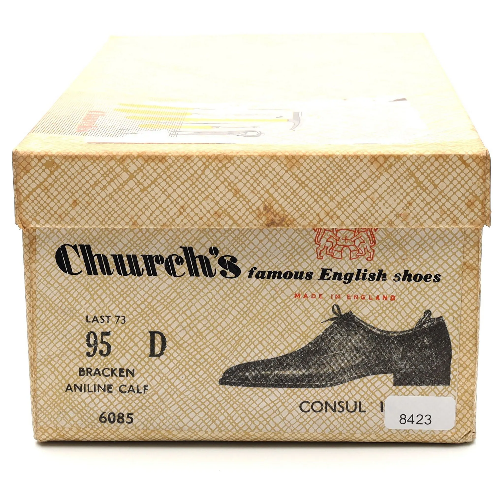 Vintage 'Consul' Brown Leather Oxford UK 9.5 D