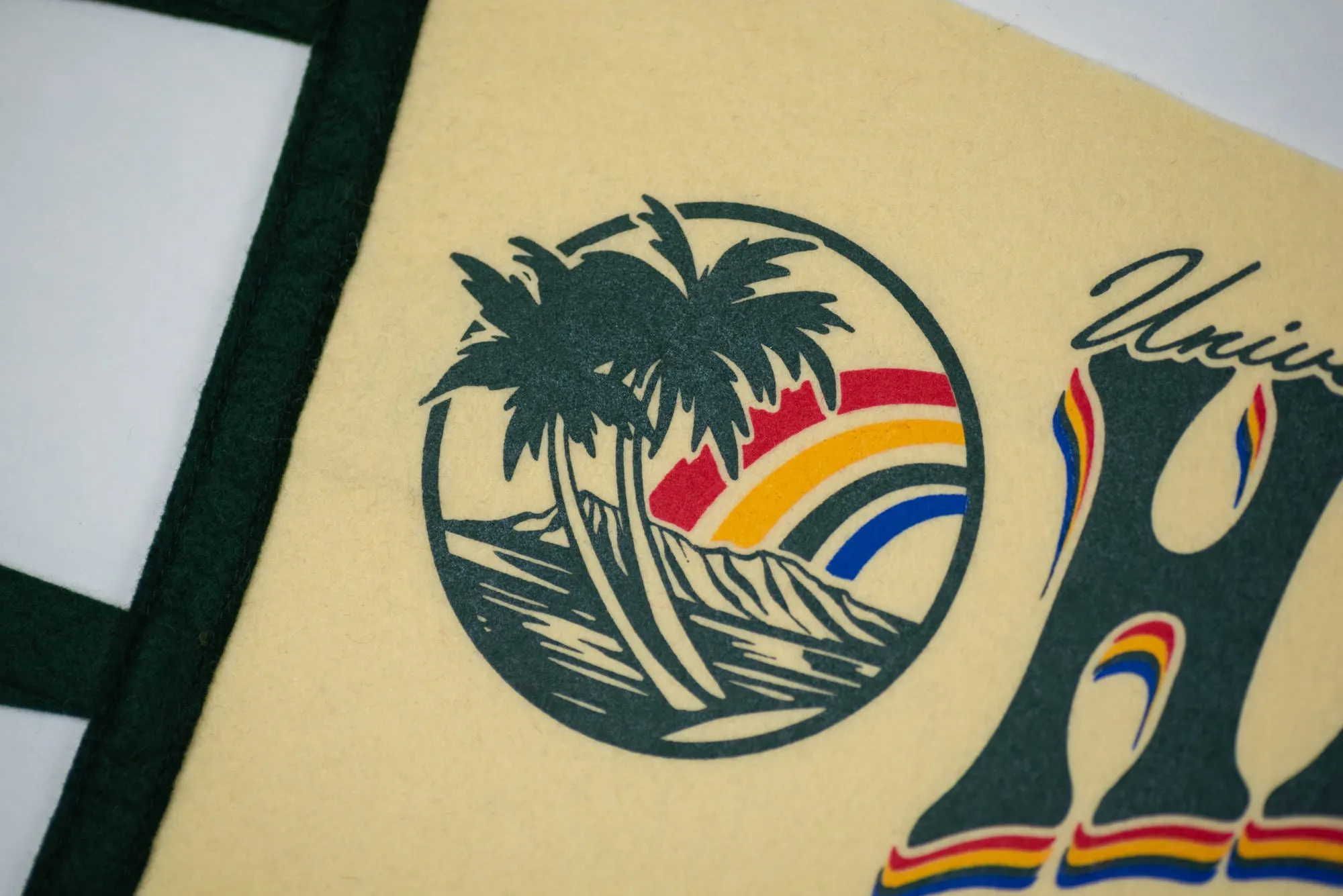 Vintage-Inspired Hawaii Rainbows Pennant
