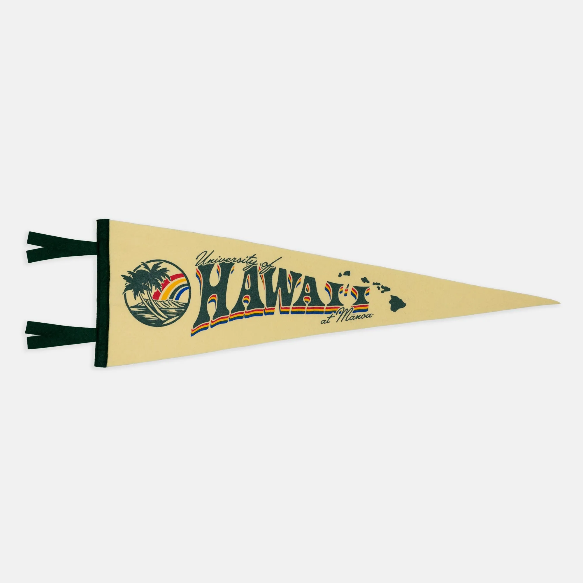 Vintage-Inspired Hawaii Rainbows Pennant