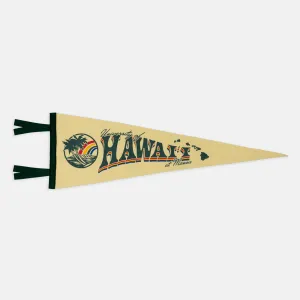 Vintage-Inspired Hawaii Rainbows Pennant