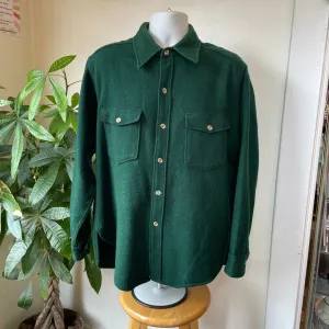 Vintage L.L. Bean Wool Shirt Jacket Oxford // Unisex Size X-Large (HT2340)
