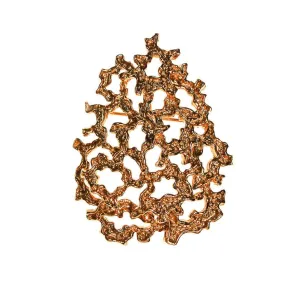 Vintage Panetta Brutalist Modern Gold Tone Brooch, Pendant