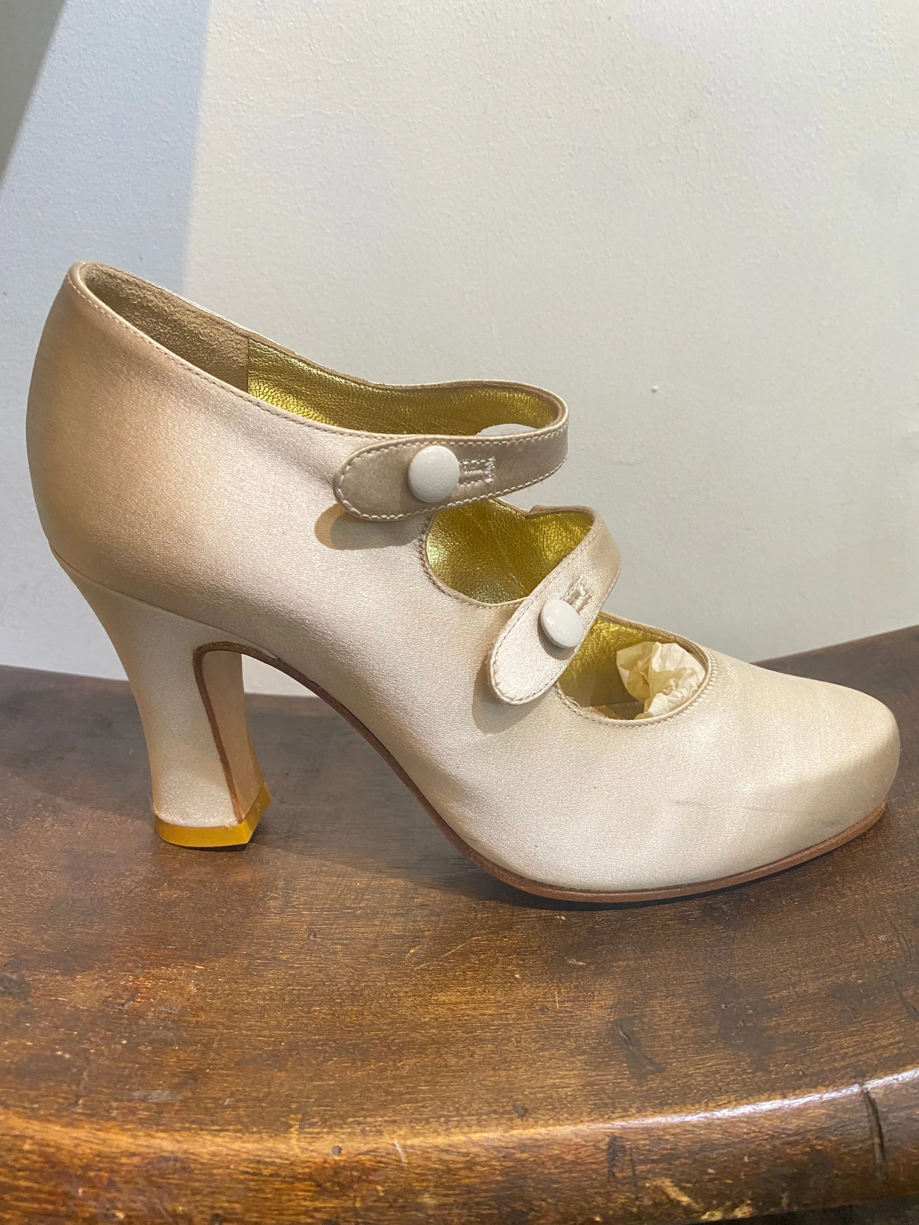 Vintage Peter Fox White Wedding Heels