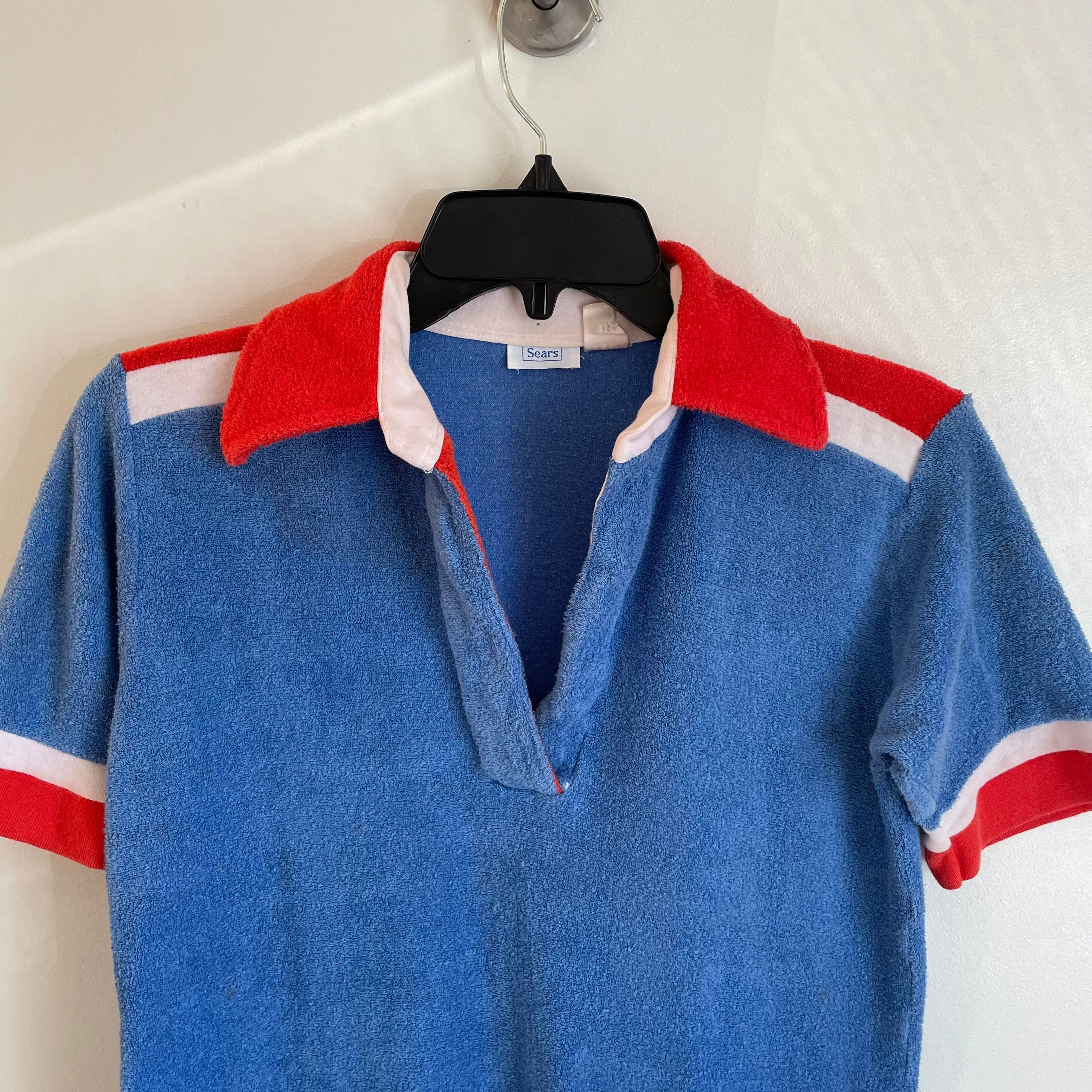 Vintage Sears Unisex Terry Cloth Shirt // Size Men's Small // (HT2311)