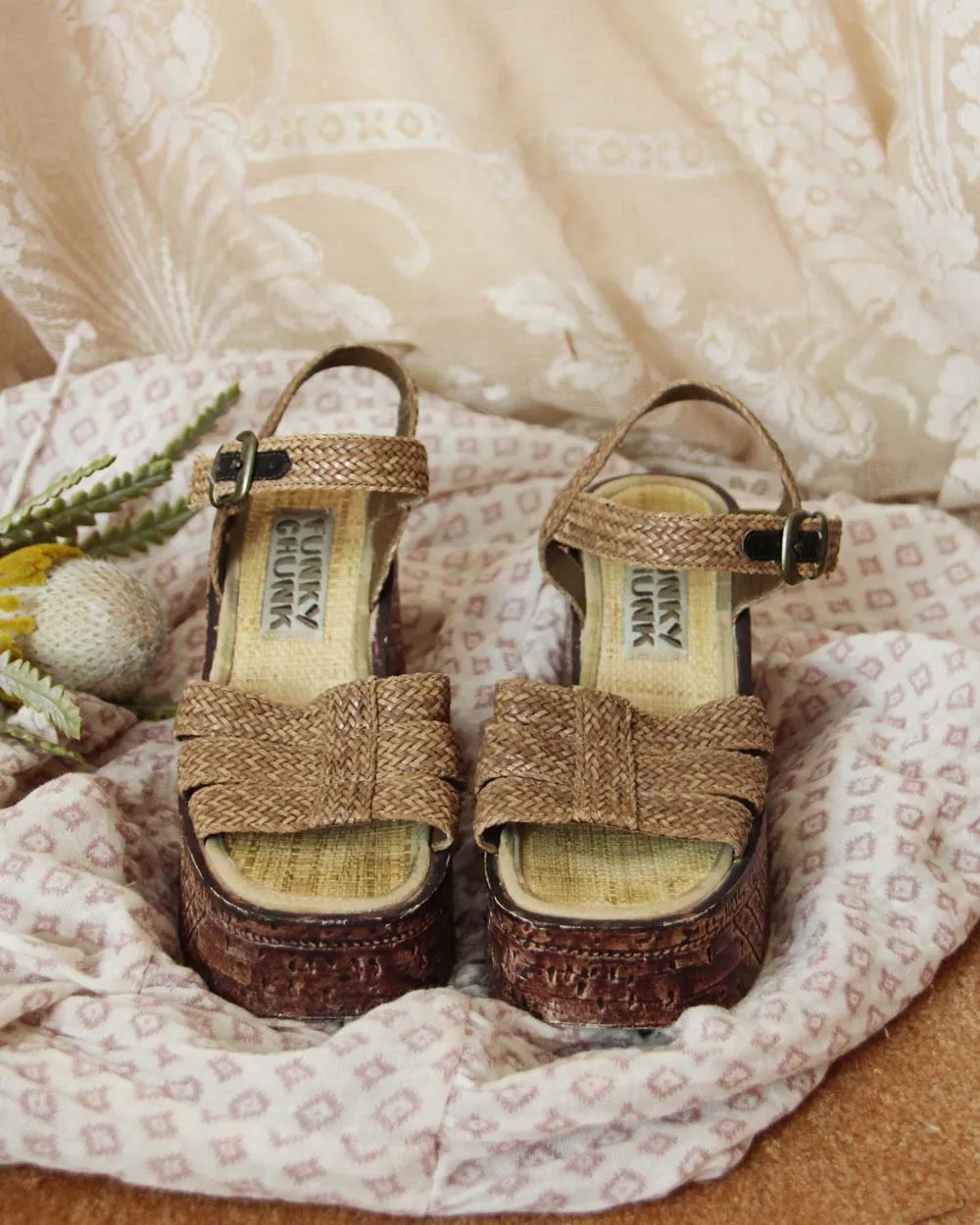 Vintage Woven 70's Sandals