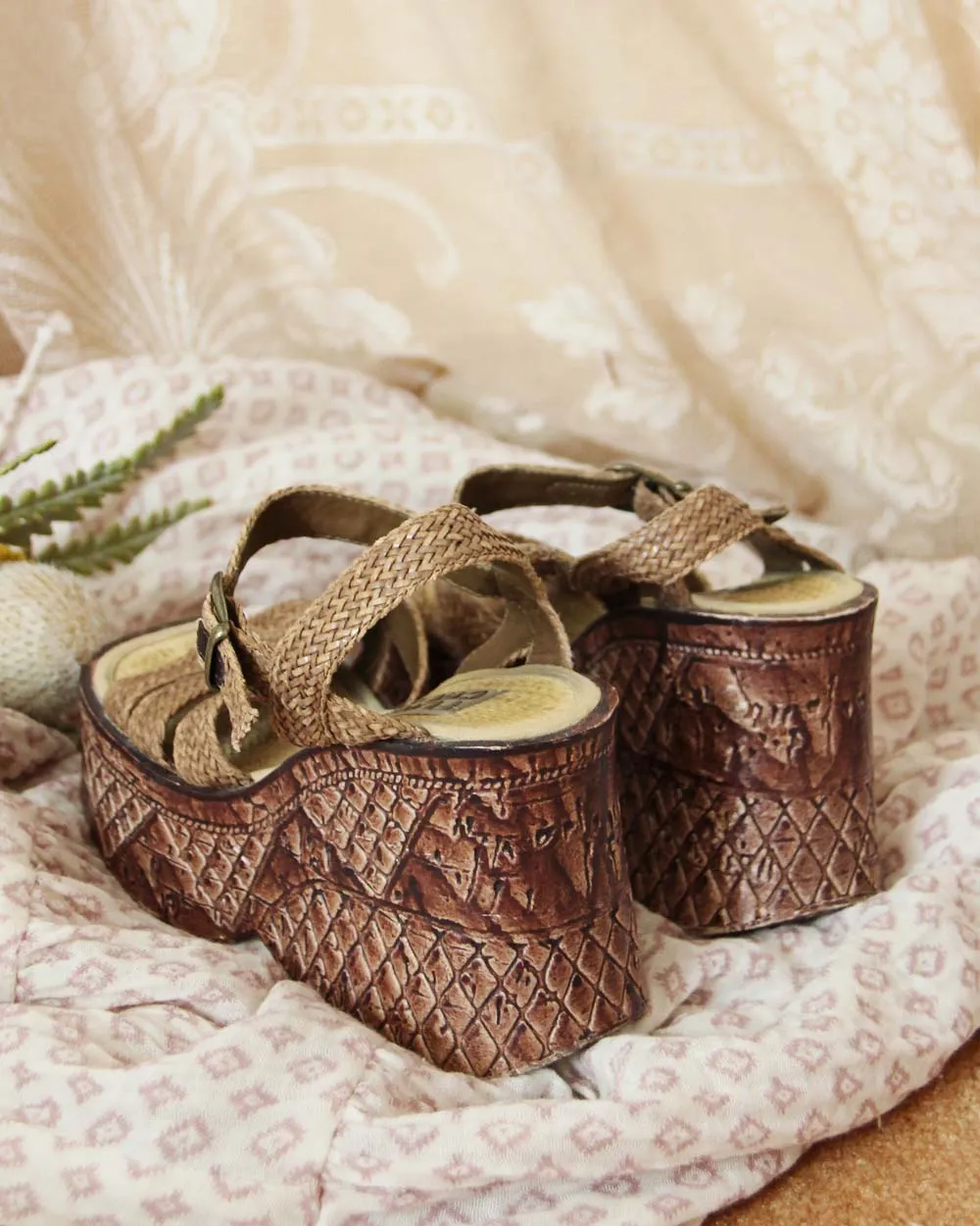 Vintage Woven 70's Sandals