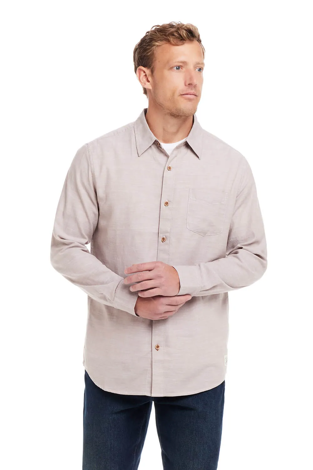 Weatherproof Vintage Winter Oxford Button Down Shirt for Men in Mountain Trail | F2485808GK-MOUNTAIN TRAIL