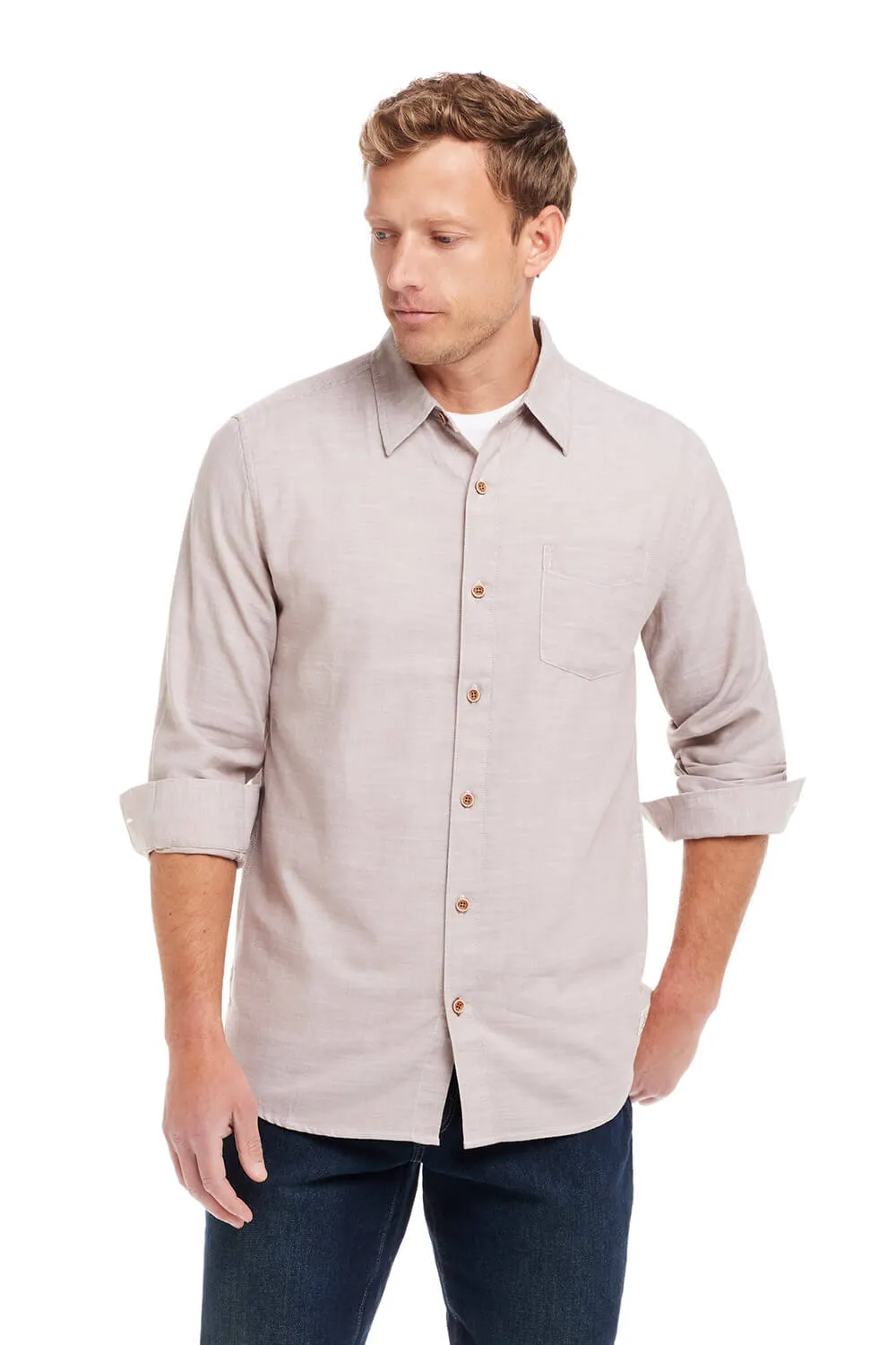 Weatherproof Vintage Winter Oxford Button Down Shirt for Men in Mountain Trail | F2485808GK-MOUNTAIN TRAIL