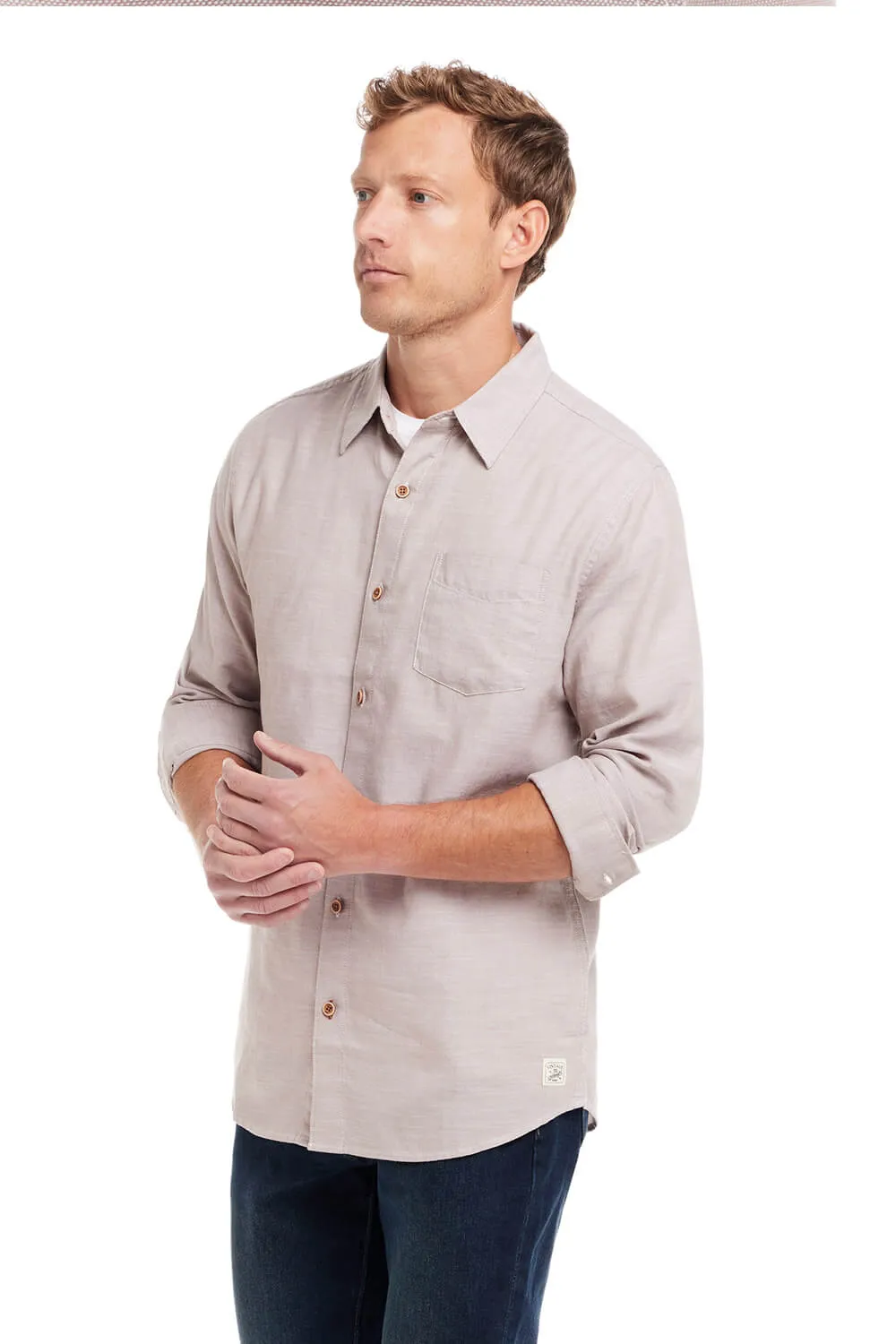 Weatherproof Vintage Winter Oxford Button Down Shirt for Men in Mountain Trail | F2485808GK-MOUNTAIN TRAIL