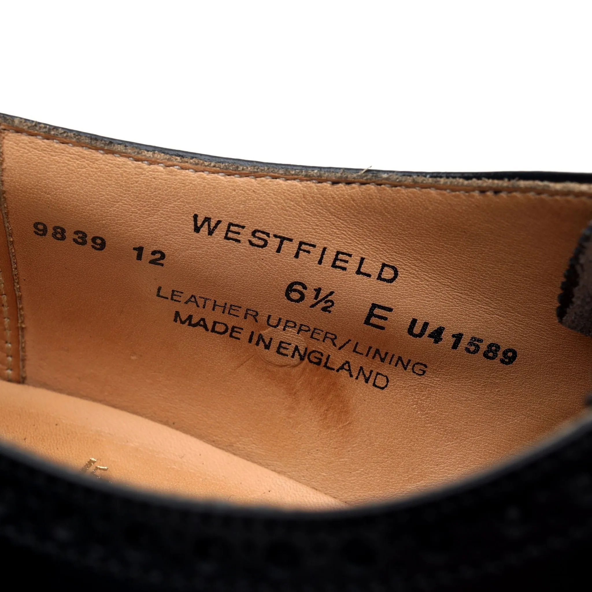 'Westfield' Black Leather Oxford Brogue UK 6.5 E