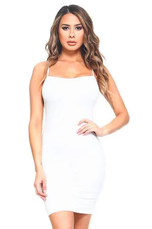 White Seamless Cami Slip Dress