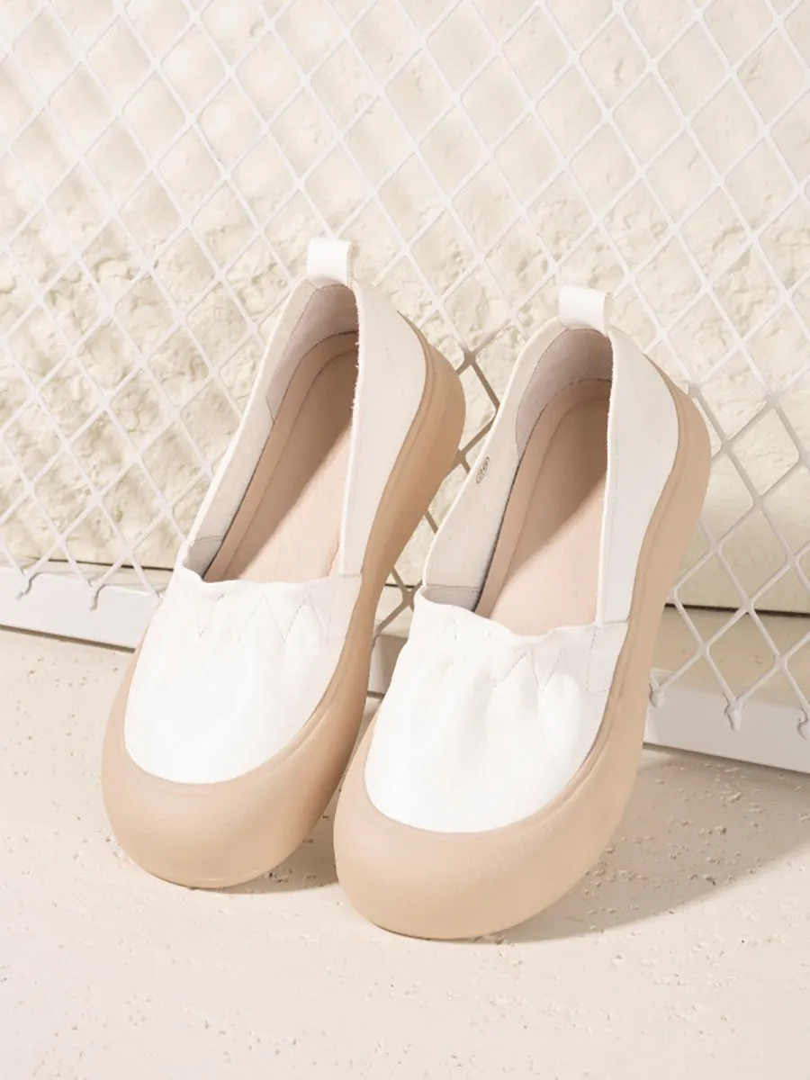 Women Vintage Genuine Leather Flat Shoes