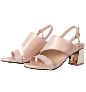 Women's Ankle Straps Sandals Chunky Heels Shoes 7883