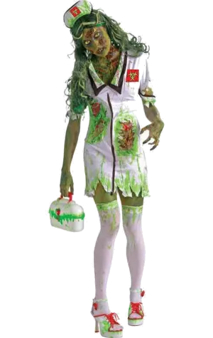 Womens Biohazard Zombie Nurse Costume